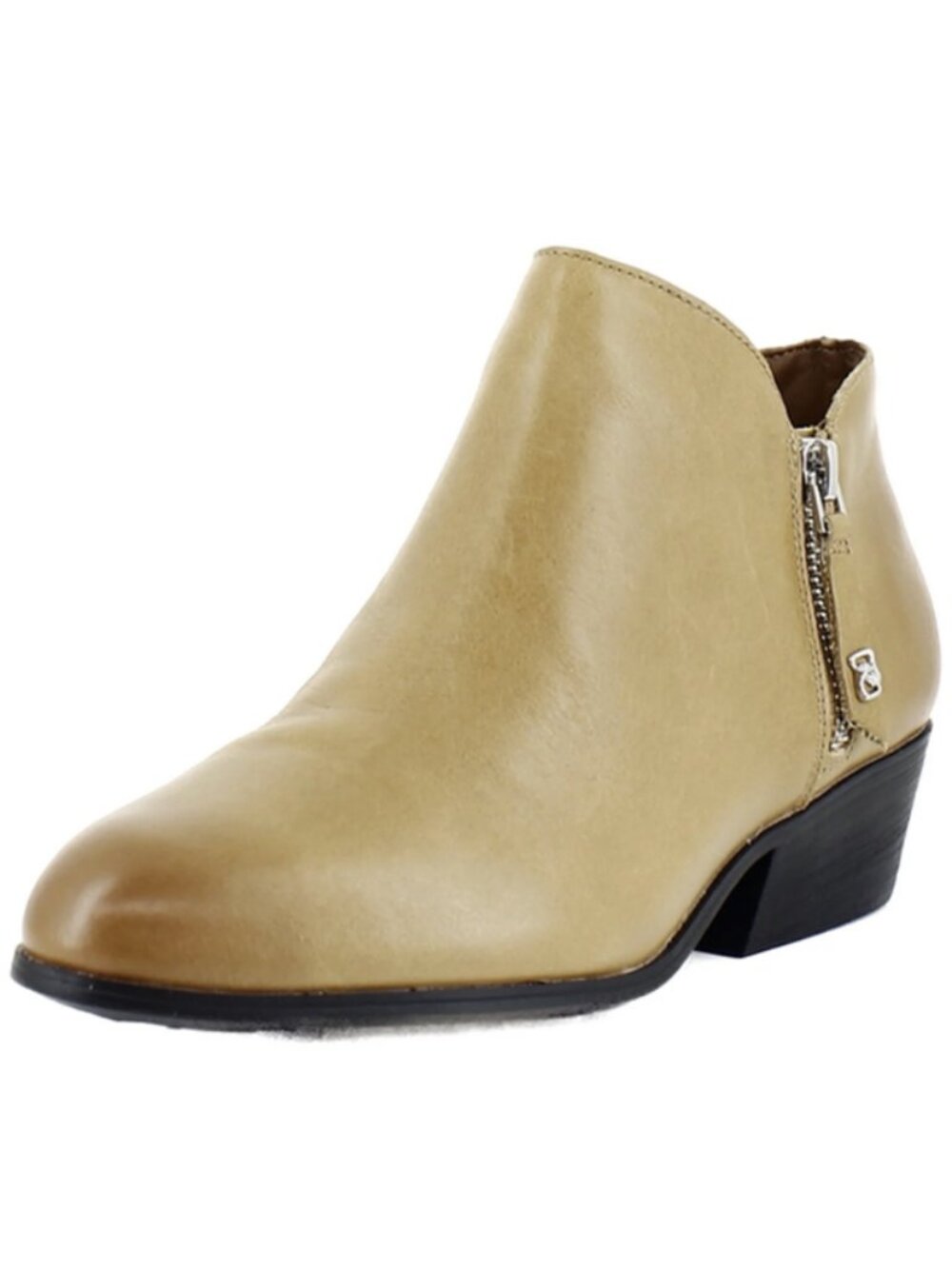 8.5 Low Top Ankle Boot Cuban Block Heel Burnished Round Toe Side Zip Collaroy
